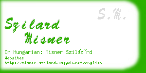 szilard misner business card